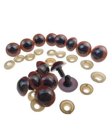 100PCS Brown Plastic Safety Eyes for Bear Doll Stuffed Animals Puppet Doll Making(18mm/0.70")