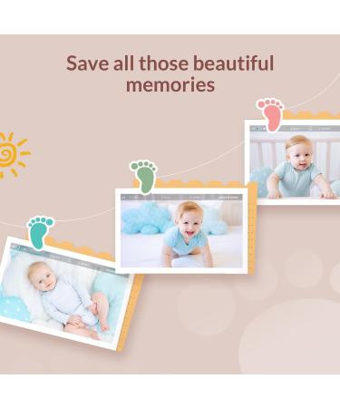 Peekababy Smart Baby Monitor with Camera and Audio | 5'' LCD Screen | Cry Detection | Sleep Analysis | 2-Way Talk | Clear Night Vision | Gift for Baby Shower - White - Buy Online on SooperMarket.com