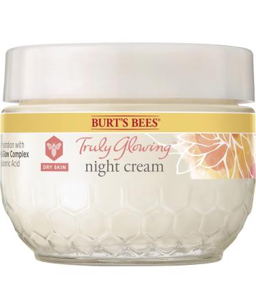 Burts Bees Truly Glowing Night Cream - Dry Skin Unisex 1.8 oz White