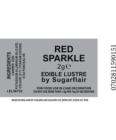 Sugarflair New Edible Lustre Powder - Red Sparkle - Buy Online on SooperMarket.com