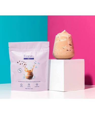 Freezochino Lite Iced Coffee Frappe Latte - No Sugar Added 155 Cal - 1 Lb Bag - Makes 8-10 Servings - Instant Coffee Drink Mix for Blended Frappes - Serve Cold - Buy Online on SooperMarket.com