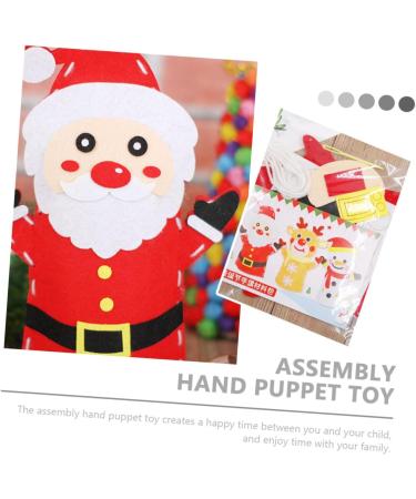 ibasenice 3 Sets DIY Christmas Hand Puppet Doll Accessories Hand Puppets for Kids Doll Playsets Preschool Educational Toys Sewing Kit for Kid DIY Art Craft Christmas Finger Doll Child Manual - Buy Online on SooperMarket.com