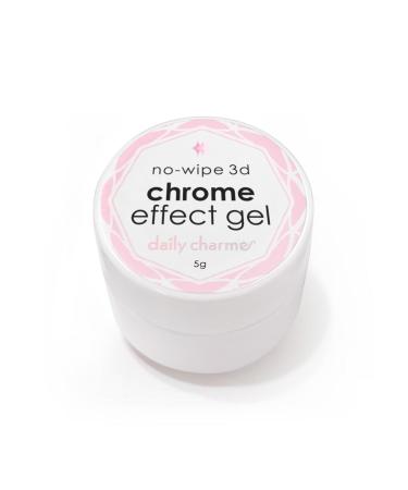 Daily Charme 3D Chrome Effect No-Wipe Gel Nail Polish UV/LED 5 grams Clear Nail Gel For Chrome Nail Powder Micro 3D Sculpting Gel for Nail Art at Home & Salon DIY