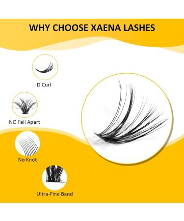 Xaena 280pcs 40D-0.07 D-MIX Individual Cluster Lashes - Soft DIY Eyelash Extensions & Bottom Lashes Pack - Buy Online on SooperMarket.com
