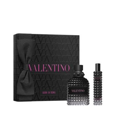 Valentino Born in Roma Uomo EDT Gift Set (Eau de Toilette Spray 1.7 fl. oz + Travel Spray 0.5 fl. oz)