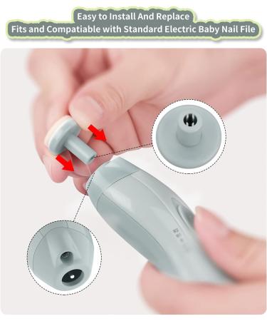 8 PCS Replacement Grinding Heads for Electric Baby Nail Files - Multicolored Accessories for Standard Nail Clippers - Buy Online on SooperMarket.com