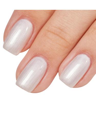MEMEDA Pearl White Gel Nail Polish 8ML Glitter Gel Polish Shimmer Mermaid Nail Gel Soak Off UV Gel for Salon Home DIY Manicure Use