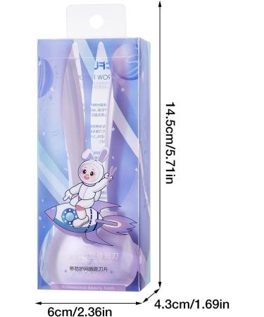 Buy Botiniv 2-Piece Eyebrow Razors for Women | Cute Rabbit-Eye Face Shaver & Dermaplaning Tool - Portable Hair Remover - Buy Online on SooperMarket.com