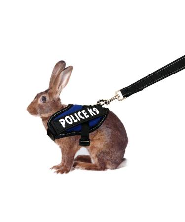 Vehomy Rabbit Harness with Leash for Rabbits Cats Small Animals (Blue) Blue Rabbit Harness