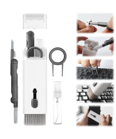 7-in-1 Electronics Cleaner Kit for Laptop Keyboard Airpods Pro MacBook Earbuds, Multi-Function Cleaning Kit for Keyboard Laptop Phone MacBook Computer PC Ear Bud Tablet Earphones iPod iPhone - Black