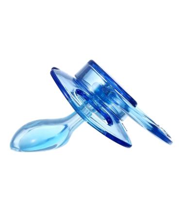 Landofgenie Adult Size Pacifier - Large Shield Gloss Transparent Design - 2 Pack (Blue & Pink) - International Shipping Available - Buy Online on SooperMarket.com