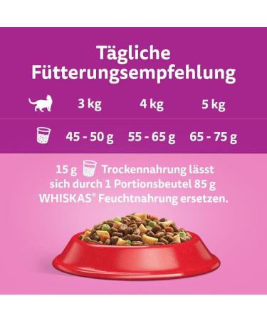 Buy Whiskas Adult 1+ Dry Cat Food - Beef 5x800g Packs | Premium Drying Cat Food for Adults - Various Packaging Options - Buy Online on SooperMarket.com