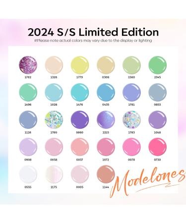 Modelones 32Pcs Pastel Gel Nail Polish Kit 28 Colors Macarons Summer Glitters Gel Polish with Glossy& Glitter& Matte Top Coat Base Coat Starter Kit Soak Off UV Nail Gel Nails Art Manicure Gifts Pastel Blue - Buy Online on SooperMarket.com