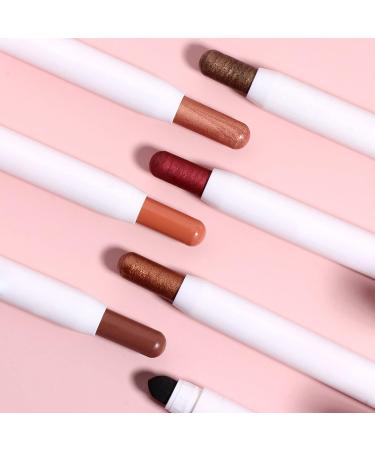 Reddhoon Eyeshadow Stick 6 Colors Matte Shimmer Cream Eyeshadow Pencil Waterproof Long Lasting High Pigmented Eye Shadow Stick Highlighter Crayon Makeup Set for Women Set A (6 Colors) - Buy Online on SooperMarket.com
