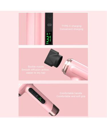 Hair Dryer 15000mAh Portable Hair Dryer USB Rechargeable Travel Hair Dryer with Concentrator Turbo Heat and Cold Shot Features 200W Cold Hot Wind for Fast Drying As Salon - Buy Online on SooperMarket.com