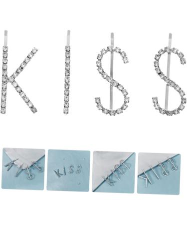 GALPADA 1 Set kiss hairpin hair clip for thick hair clips for thick hair alphabet hair clips bling hair clips glitter hair pin small hair barrettes rhinestones child flash alloy - Buy Online on SooperMarket.com