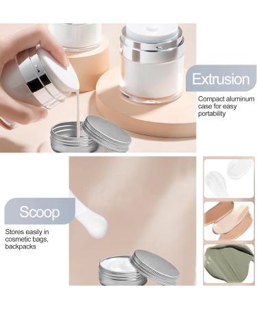 Redamancy 10 Pcs Aluminium Tins Jars Aluminium Empty Containers 15 ml Aluminium Tin Jars with Screw Lids Empty Cosmetics Container Pots for Lip Balm Cream Candles Cosmetics (Silver) - Buy Online on SooperMarket.com