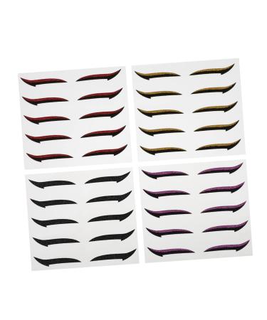 MUSISALY 20 Pairs Eyeshadow Stickers Eyeliner Stencils Sticker Eyelid Stickers Eyeliner Stencil Sticker Glue