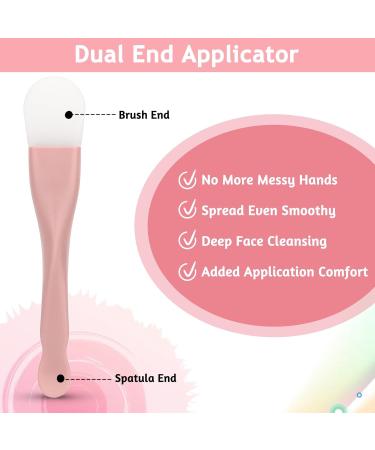 Thinp 2 Pcs Double-Ended Silicone Face Mask Applicator Tool - Ideal for Mud Clay & Gel Masks | Perfect Skin Care Brush for Effortless Application - Buy Online on SooperMarket.com