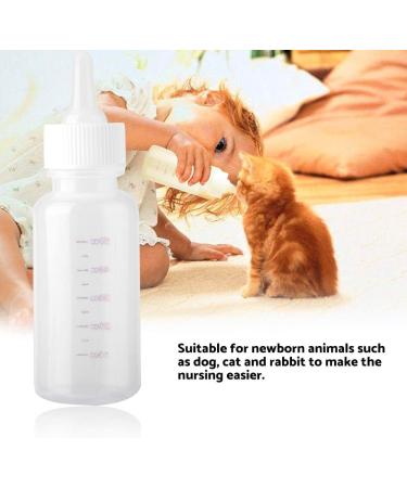 Cat Nursing Bottle 50ml Newborn Animal Nursing Care Set Milk Feeding Bottle with Replacement Nipples for Pet Supply Dog Cat KittenFeeders - Buy Online on SooperMarket.com