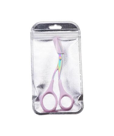 Harayaa 4x Eyebrow Scissors with Comb - Precision Trimmer for Perfect Eyebrow Shaping | Durable Pink Personal Care Accessories - Buy Online on SooperMarket.com