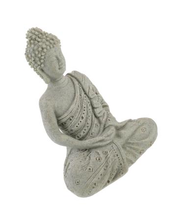 LIFKICH Imitation Stone Buddha Statue Buddhism Statue Buddha Ornaments Miniature Buddha Sitting Buddha Statue Buddha Zen Statue Office Decor Home Decor for Buddhist China Aquarium Resin Picture 2 12.00X8.30X6.00CM