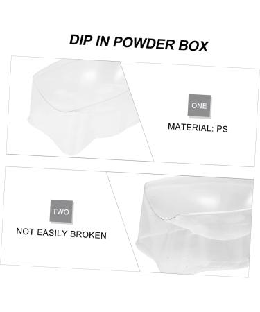 FRCOLOR Set of 6 for Dipping Nails Accessory Compartment Storage Container for Loose Powder Starter Set Thehomeuse Sticker Storage Containers French Manicure Nail Polish Smile Line Accessories 5X4X2.5CM White - Buy Online on SooperMarket.com