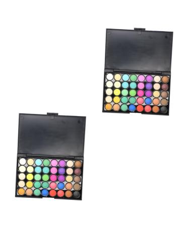 Beavorty 2pcs 40 Pallet Makeup Colors Shadow Cosmetic Combination Eye 1 count (Pack of 1) As Shownx2pcs