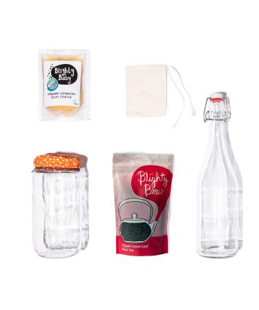 Kombucha Full Starter Kit With Blighty Baby SCOBY - Make your own Kombucha at home