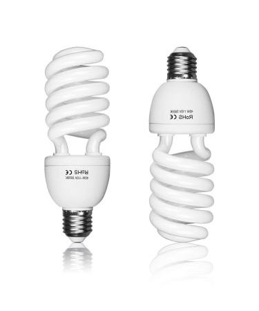 EMART Full Spectrum Light Bulb, 2 x 45W 5500K CFL Daylight for Photography Photo Video Studio Lighting 2 Count (Pack of 1)