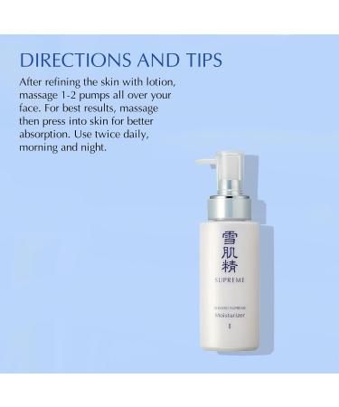 SEKKISEI Supreme Moisturizer I | Hydrating Facial Cream for Elasticity & Suppleness - 7.7 oz | International Shipping Available - Buy Online on SooperMarket.com
