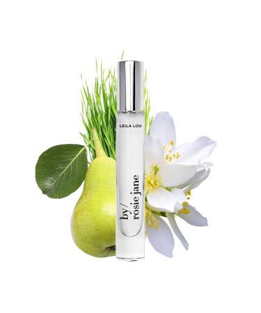 By Rosie Jane Eau De Parfum Travel Spray (Leila Lou) - Clean Perfume for Women - Essential Oil Mist with Notes of Jasmine Pear Fresh Cut Grass - Women's Fragrances (7.5ml) Leila Lou (Pear) 0.25 Fl Oz (Pack of 1)