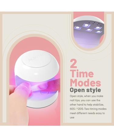 Mini UV LED Nail Lamp for Quick-Drying Gel Polish and Nail Extensions | Aokitec AK00137-White - Buy Online on SooperMarket.com