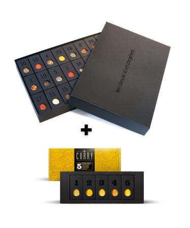 MEIN GENUSS Christmas Bundle 2023 | Spice Advent Calendar & Curry Set | 24 Elegant Spices & 5 Recipes - Perfect Holiday Gift - Buy Online on SooperMarket.com