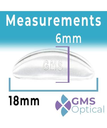 GMS Optical Soft Silicone Adhesive Nose Pads for Glasses Sunglasses and Eye Wear - 1.8mm x 18mm (Clear 5 Pair) - Buy Online on SooperMarket.com