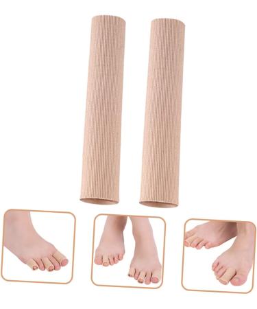 Healifty 4 Pcs Toe Cover Elastic Wrap Bandages - Beige Nylon Toe Protectors for Comfort and Protection - Buy Online on SooperMarket.com