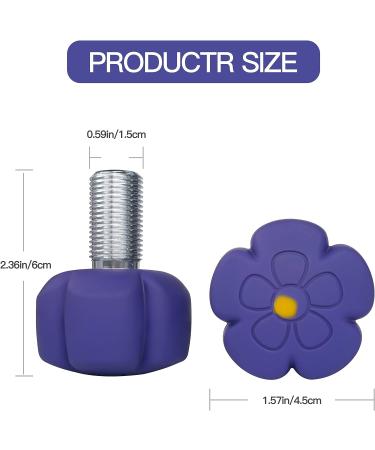 TUCANA Star Shape 85A Rubber Roller Skate Stopper | Adjustable Toe Stop for Double-Row Skates | Durable Non-Marking Brake Block in Flower Blue - Buy Online on SooperMarket.com