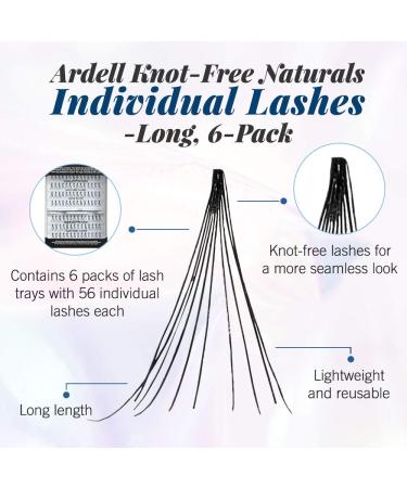 Ardell Knot-Free Individual Long Black Eyelashes 6-Pack - 336 Lashes Total - Buy Online on SooperMarket.com