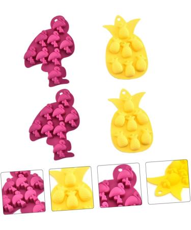 BIUDECO 4pcs Silicone Ice Mold Silicone Molds Cookie Baking Ice- Making Molds Cake Molds Ice Tray Pudding - Buy Online on SooperMarket.com