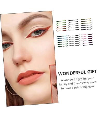 BELLIFFY 6pcs Eyeliner Eyelash Tape Double Eyelid Stickers Adhesive Eye Line Strip Double Eyelid Tape Plastic - Buy Online on SooperMarket.com