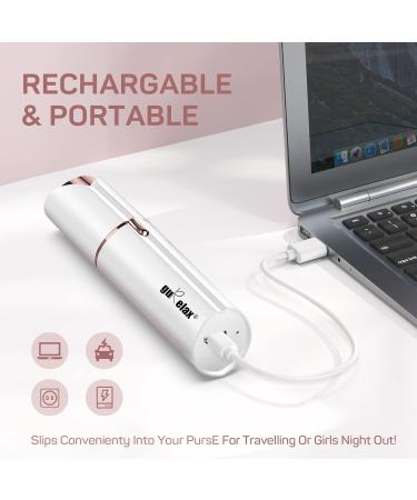 Rechargeable Facial Hair Remover for Women - Painless Hair Removal Device for Face with 2 Replacement Heads - Ideal for Lip, Chin, and Mustache - Buy Online on SooperMarket.com