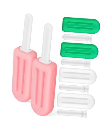 FRCOLOR 18 Pcs Popsicle Silicone Chew Device Silicone Pacifier Retainer Container Case Chewies with Handle Aligner Chewies Silicone Popsicle Chewies Jaw Chewing Gum mediumx3pcs As Shownx3pcs