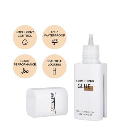 LASHVIEW Eyelash Extension Glue - Precise Drop Technology, 1 Sec Dry Time, 10ml - Buy Online on SooperMarket.com