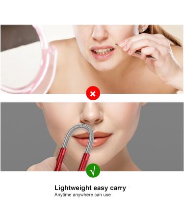 Stainless Steel Facial Hair Remover Spring - Effective Epilator for Upper Lip and Eyebrow Threading - Red - Buy Online on SooperMarket.com