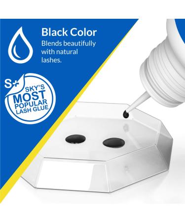 Sky Glue S+ - 2 Bottles | Super Strong Black Lash Extension Adhesive | Fast Drying/7+ Week Retention | Professional Grade for Long Lasting Semi Permanent Individual Lash Extensions - Buy Online on SooperMarket.com