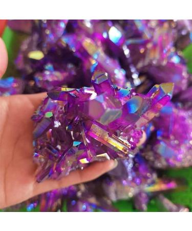 Beautiful Crystal Natural Quartz Amethyst Cluster Crystal StoneElectroplated Colorful Crysral Cluster Specimen Home Gifts 1pcs HOMEZHOU (Color : Colorful Cluster Size : 40 50g) 40 50g Colorful Cluster - Buy Online on SooperMarket.com