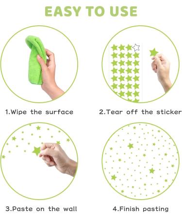 Glow in The Dark Star Wall Stickers - 521pcs Realistic 3D Luminous Stars for Kids Bedroom Decor - Buy Online on SooperMarket.com