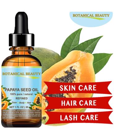 Botanical Beauty Papaya Seed Oil - 100% Pure Cold Pressed Carrier Oil for Skin Hair & Lip Care | 0.5 Fl. oz - Buy Online on SooperMarket.com