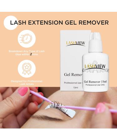 LASHVIEW Eyelash Extension Remover 0.51 Fl Oz - Professional Gel Remover - Fast Adhesive Dissolution in 60 Seconds - Buy Online on SooperMarket.com