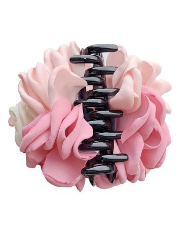 Sweet Rose Flower Hair Claws Set - 2PCS Pink & Pink Blue | Women's Hair Accessories - Buy Online on SooperMarket.com